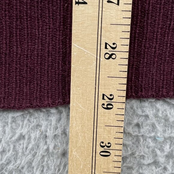 VTG FieldGear Cashmere Sweater Mens XL FG VNeck Pullover Burgundy Japan - Picture 4 of 8